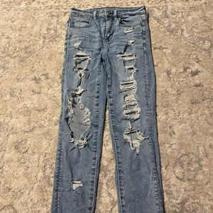 American Eagle distressed skinny jeans
